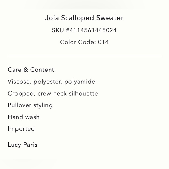 Anthropologie Lucy Paris joia scalloped sweater medium beige tan neutral - Picture 4 of 17